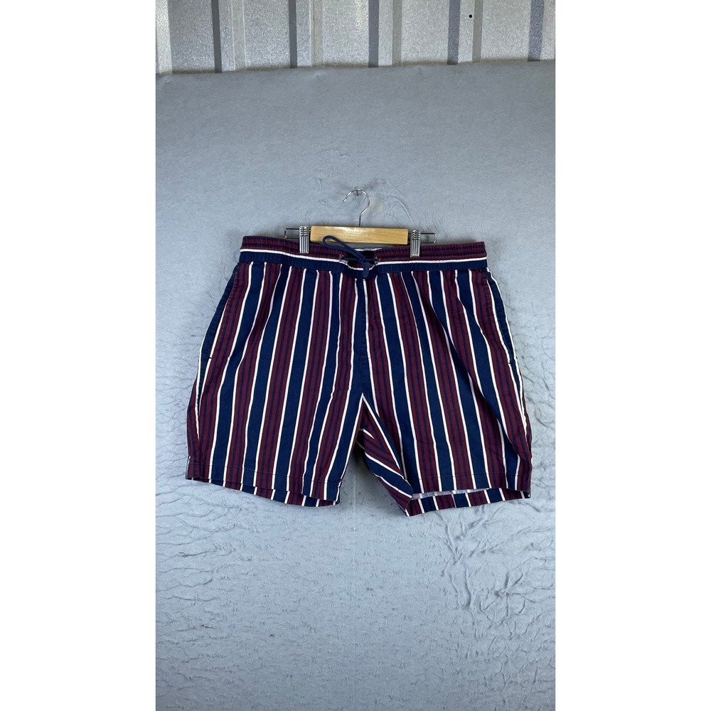 Original Use Shorts Mens Large Multicolor Excellent Striped Drawstring Casual